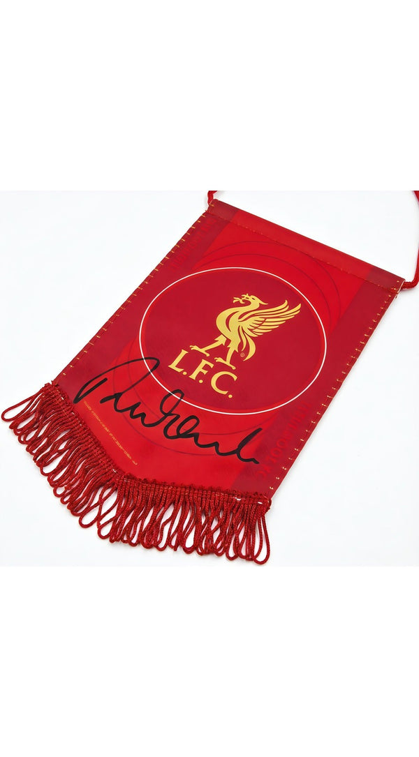 Robbie Fowler Signed Mini Liverpool Crest Pennant Sports Memorabilia