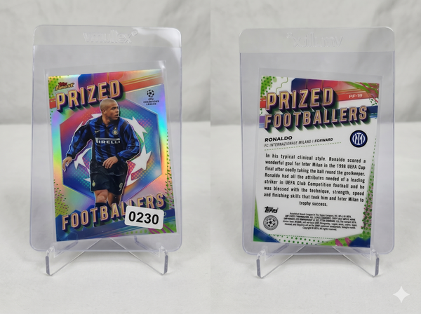 2023-24 Topps Finest Ronaldo R9 PRIZED FOOTBALLERS Insert #PF-19 Inter Milan