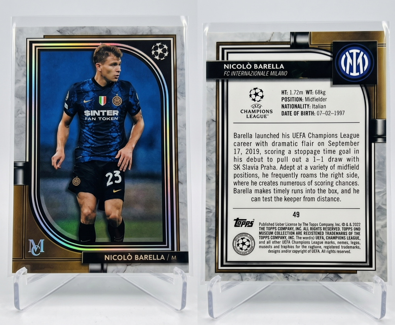 2023-24 Topps Museum Nicolò Barella RUBY Parallel /49 #85 إنتر ميلان