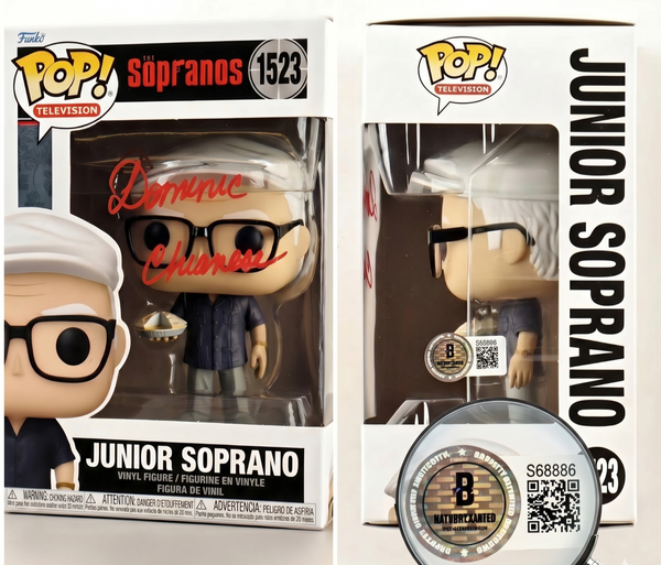 Dominic Chianese Signed Junior Soprano 1523 Funko Pop Sopranos Beckett COA