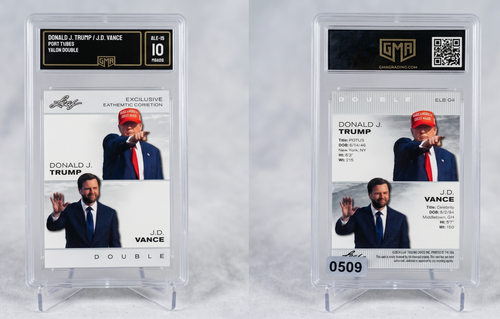 024 Leaf Exclusive Legends دونالد ترامب جيه دي فانس دابل #ELE-04 GMA 10 Gem Mint