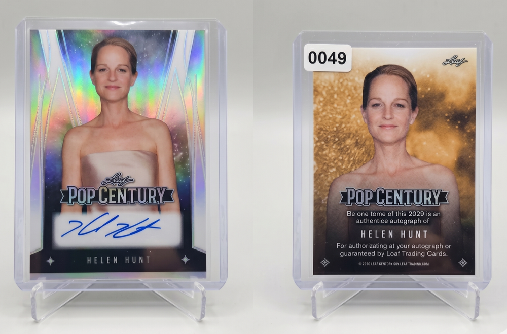 2025 Leaf Metal Pop Century Helen Hunt Base Auto #BA-HH1 Silver Prizm Hologram