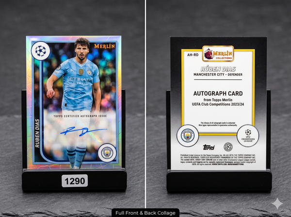 2023-24 Topps Merlin Ruben Dias ON-CARD AUTO #AH-RD Manchester City