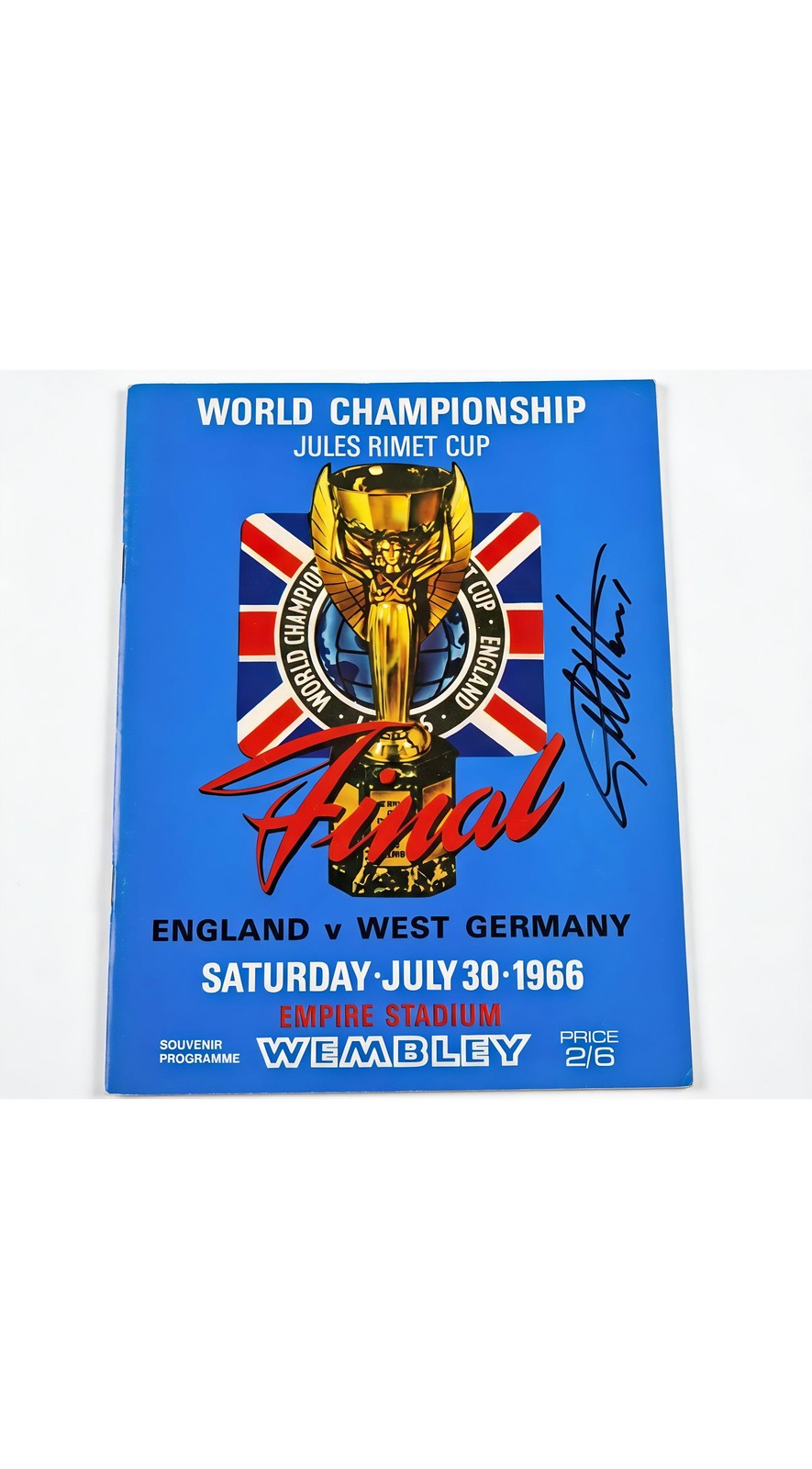 World Cup 1966 Final Programme Autographed by Legendary Geoff Hurst