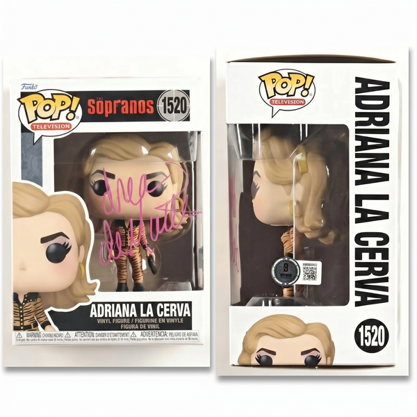 Drea de Matteo Signed Adriana La Cerva 1520 Funko Pop Sopranos Beckett COA
