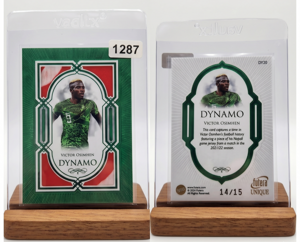 2024 Futera Unique Victor Osimhen SAPPHIRE Match Worn Patch /15 Nigeria