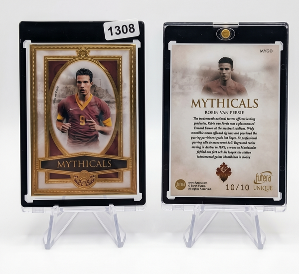 Robin van Persie 2024 Futera Unique Mythicals Gold Frame 1010 Dutch Star MYG0