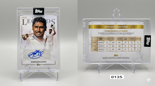 Topps Cricket Legends Vol 2 كومار سانغاكارا موقّع إصدار 25