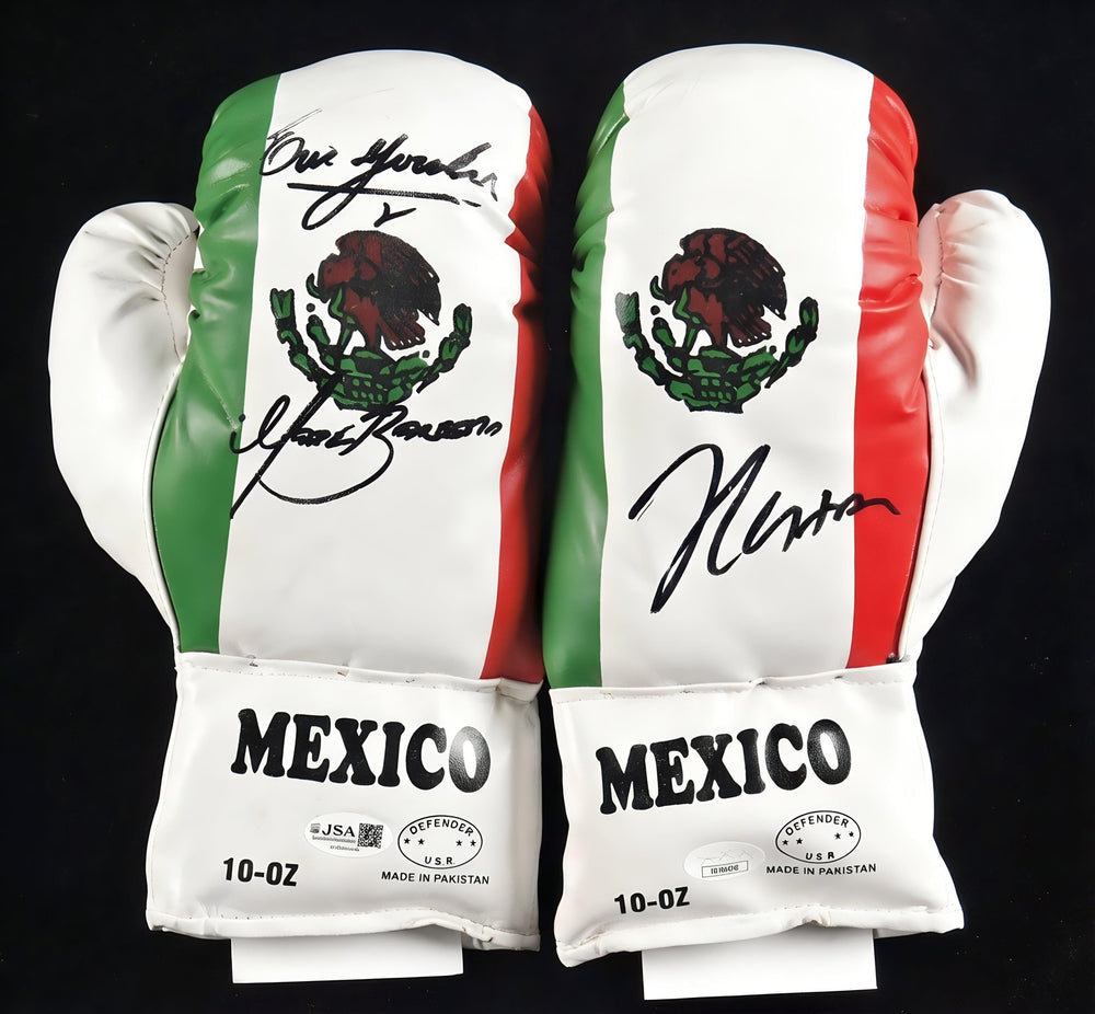 Mexican Boxing Kings Cleto Reyes Gloves Signed by Chavez Barrera Morales