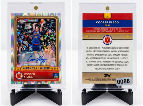 2024 Topps Chrome McDonalds بطاقة All American Wave 28 Future Star Cooper Flagg