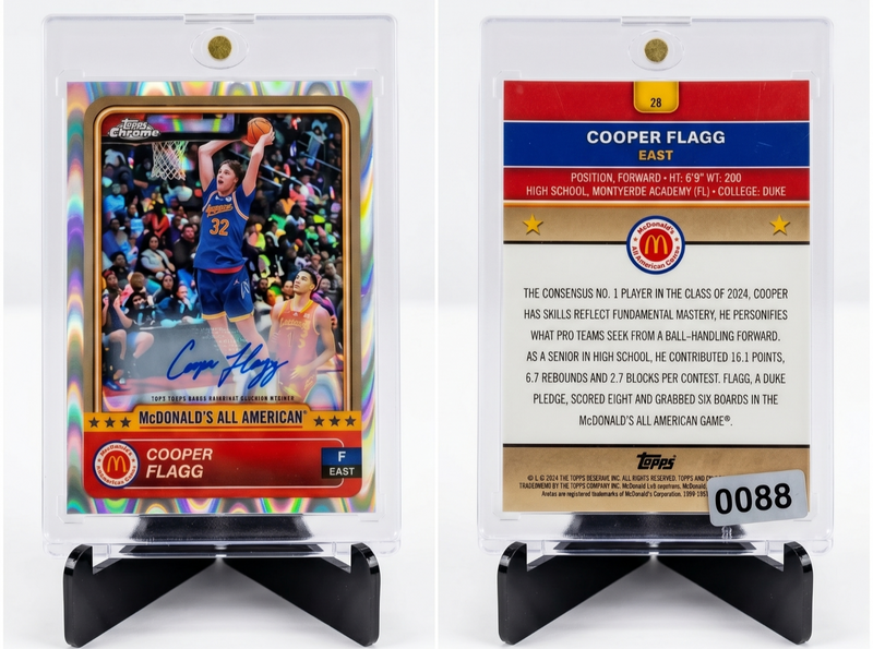 2024 Topps Chrome McDonalds بطاقة All American Wave 28 Future Star Cooper Flagg