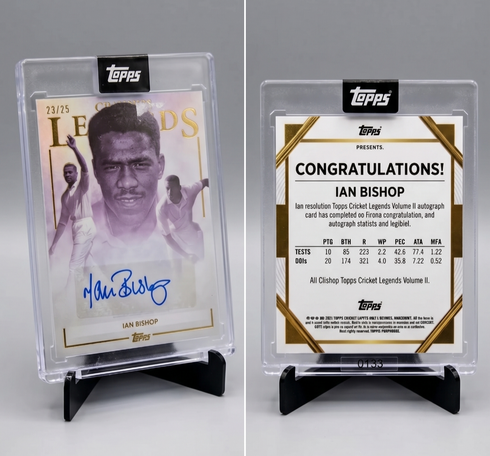 Topps Cricket Legends Of The Game Vol 2 Ian Bishop Autograph Card /25