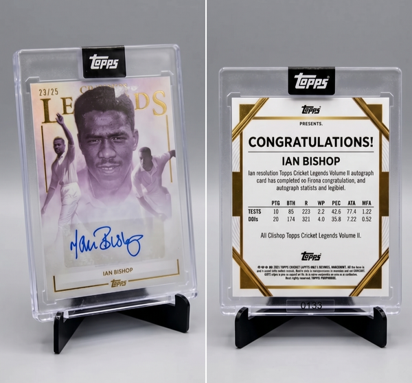 Topps Cricket Legends Of The Game Vol 2 Ian Bishop Autograph Card /25