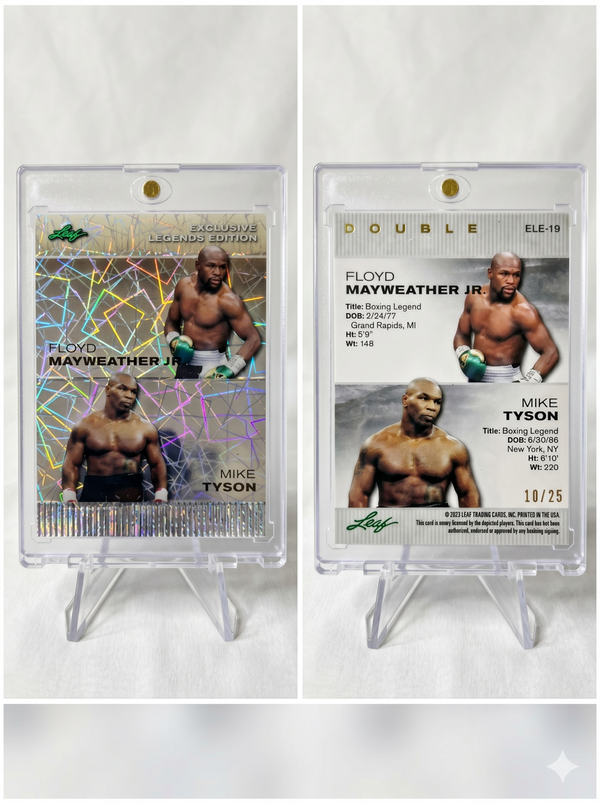 2024 Leaf Exclusive Legends Mike Tyson Floyd Mayweather Double #ELE-19 10/25