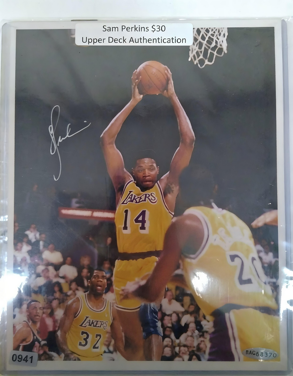 Sam Perkins UD Hardwood Veteran Basketball Poster for Sports Collectors Fans
