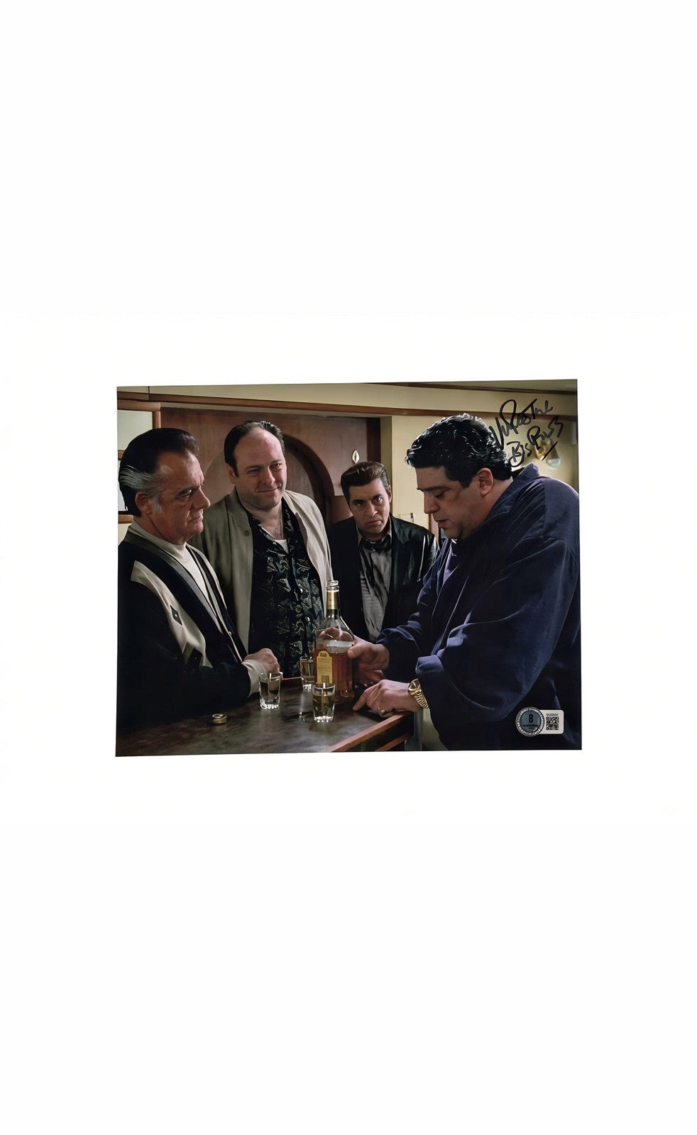 Vincent Pastore Signed The Sopranos 8x10 Photo Inscribed Big Puss Beckett