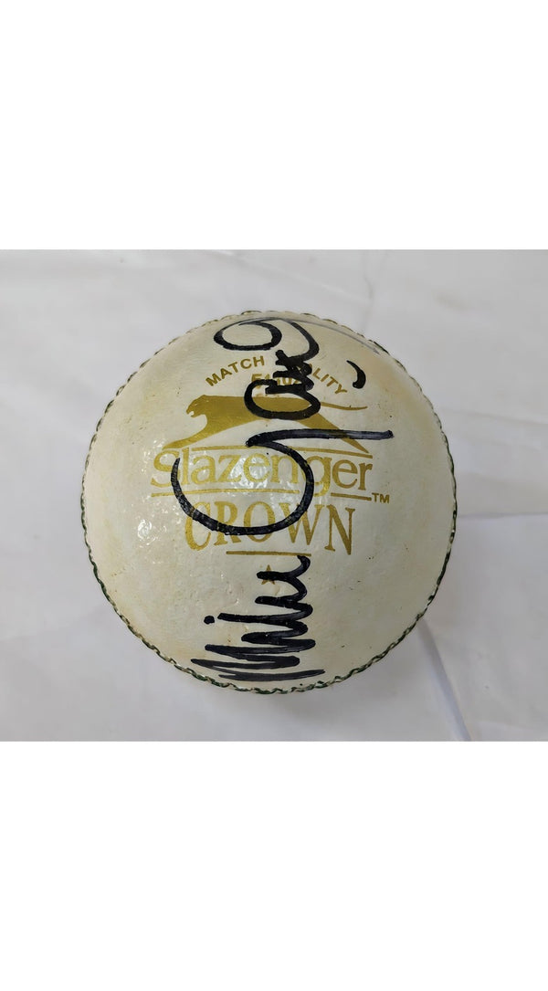 Mike Gatting Autographed Cricket Ball Ashes Legend Signature Collectible