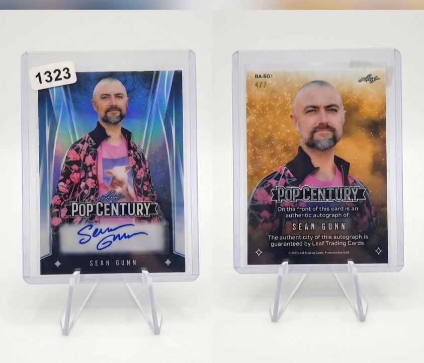 2025 Leaf Pop Century Sean Gunn Base Auto #BA-SG1 Blue Prismatic 4/7 MCU Rare