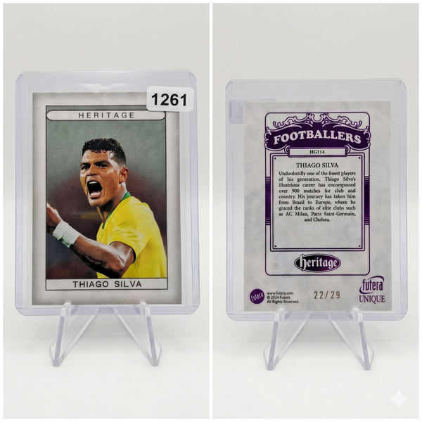 Thiago Silva 2024 Futera Heritage Defensive Titan /29 Rare Collectible Card