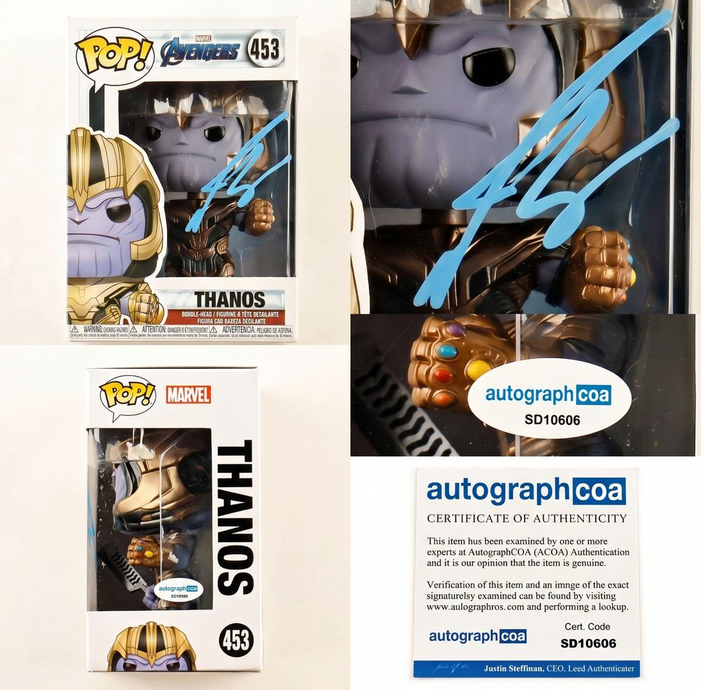 Josh Brolin Signed Thanos Funko Pop 453 Avengers Marvel Autographed ACOA COA