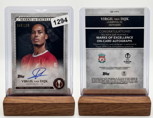 2023-24 Topps Marks of Excellence فيرجيل فان دايك توقيع على البطاقة /199 #EX-VV1