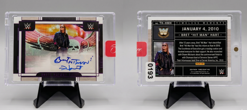 2024 Panini Three Count Bret Hart Timeless Moments Auto #TH-HMH /20 رجل الضربة