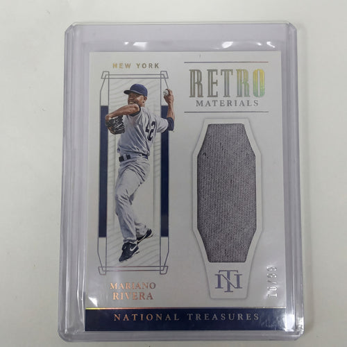 2019 National Treasures Mariano Rivera RM-MR Retro Jersey Relic 10/99 Yankees