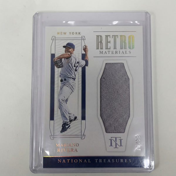 2019 National Treasures Mariano Rivera RM-MR Retro Jersey Relic 10/99 Yankees