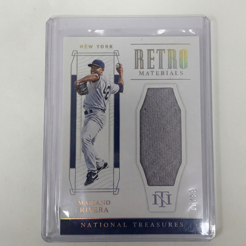 2019 National Treasures Mariano Rivera RM-MR Retro Jersey Relic 10/99 Yankees