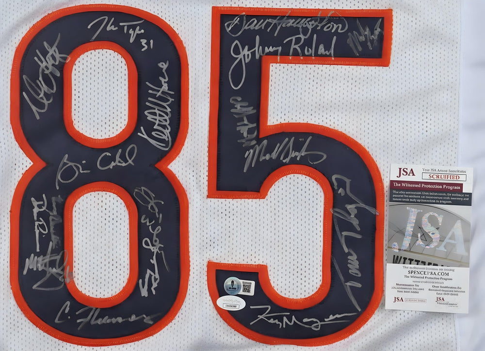 1985 Chicago Bears Super Bowl XX Jersey Signed by 18 Players JSA Beckett