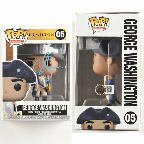 كريستوفر جاكسون وقّع جورج واشنطن 05 Funko Pop هاميلتون Beckett COA
