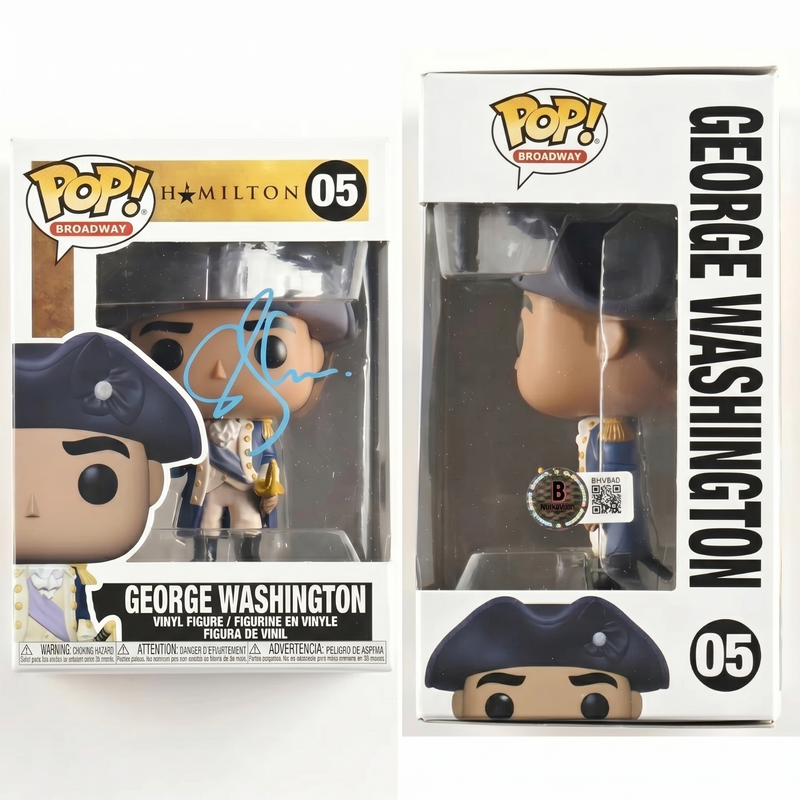 كريستوفر جاكسون وقّع جورج واشنطن 05 Funko Pop هاميلتون Beckett COA