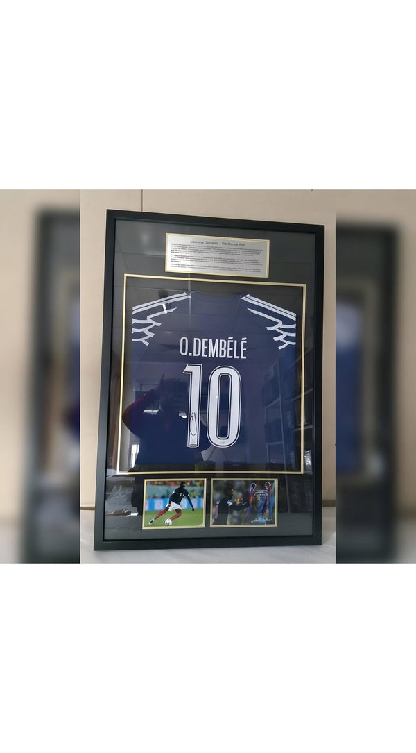 Ousmane Dembele Signed PSG Jersey 10 Shirt COA Certified - With Frame