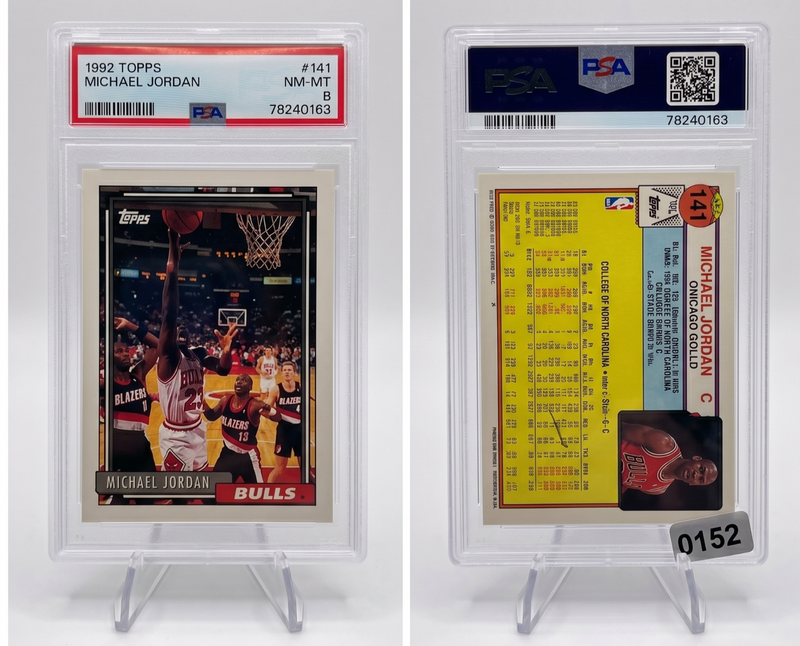 بطاقة مايكل جوردان Topps لعام 1992 رقم 141 - احتفل بالإرث الأيقوني المحلق!