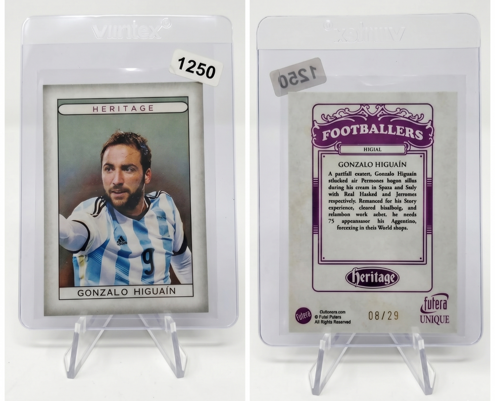2024 Futera Unique Gonzalo Higuain HERITAGE RUBY Parallel /29 #HG-104 Argentina