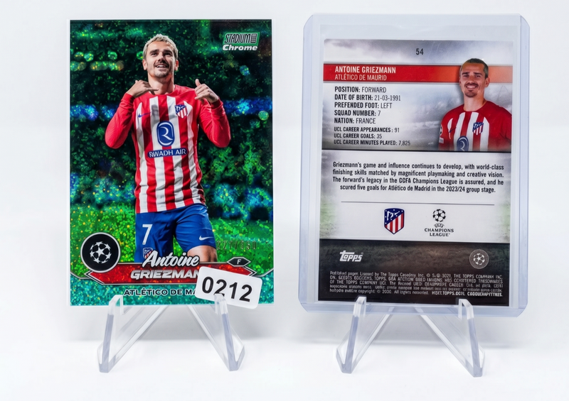 2023-24 Topps Stadium Club Chrome Griezmann AQUA WAVE REFRACTOR /250 #54