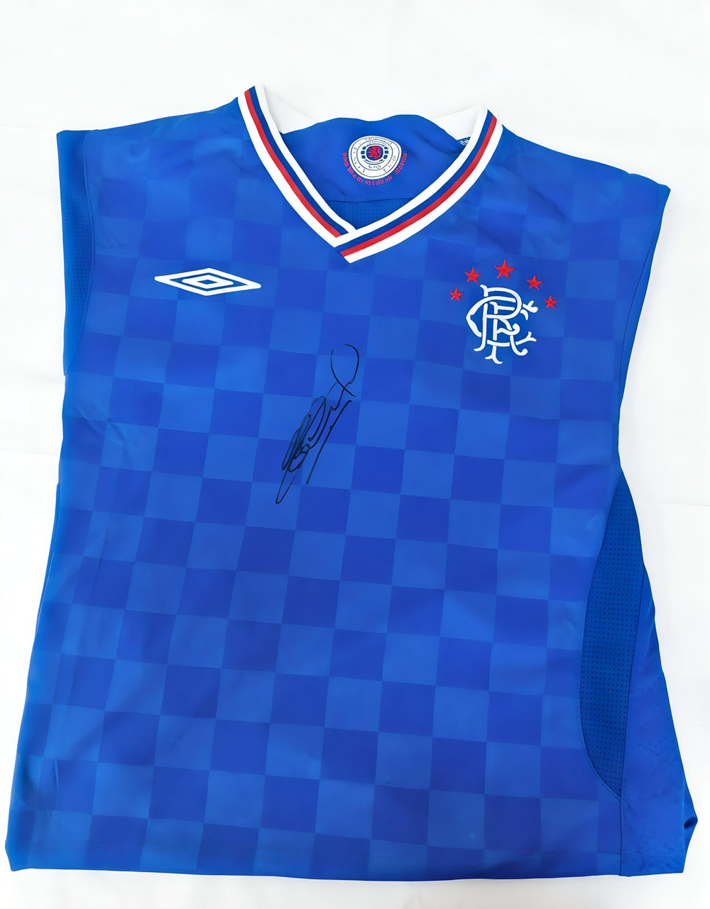 Steven Gerrard Autographed Rangers Shirt from Managerial Era Collectible