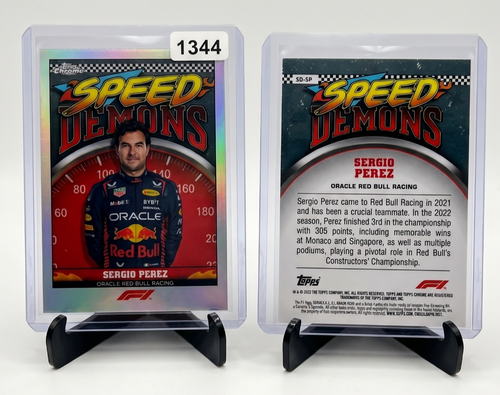 2023 Topps Chrome F1 سيرجيو بيريز بطاقة السرعة الشياطين الانكسار #SD-SP