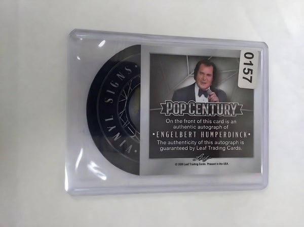 2020 Leaf Pop Century Engelbert Humperdinck Vinyl Signs Auto #VS-EH1 Orange