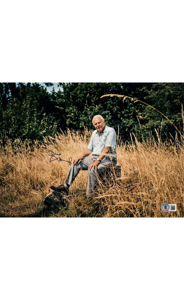 David Attenborough Autographed 8x10 Photo with Beckett Certification Authentic