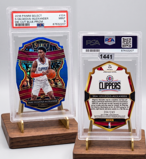 2018-19 Panini Select Shai Gilgeous-Alexander Blue Prizm Die-Cut #104 PSA 9