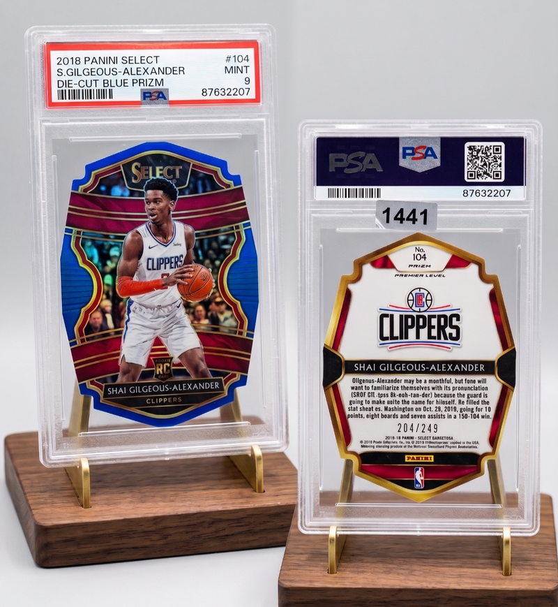 2018-19 Panini Select Shai Gilgeous-Alexander Blue Prizm Die-Cut #104 PSA 9
