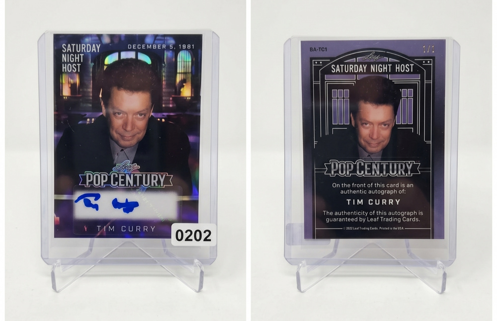 2025 Leaf Pop Century Tim Curry Saturday Night Host Auto #BN-TC1 Purple 1/1