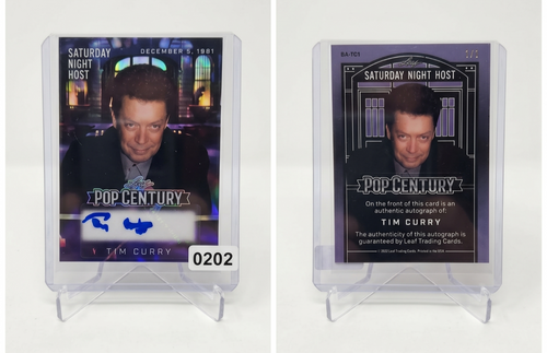 2025 Leaf Pop Century Tim Curry Saturday Night Host Auto #BN-TC1 بنفسجي 1/1