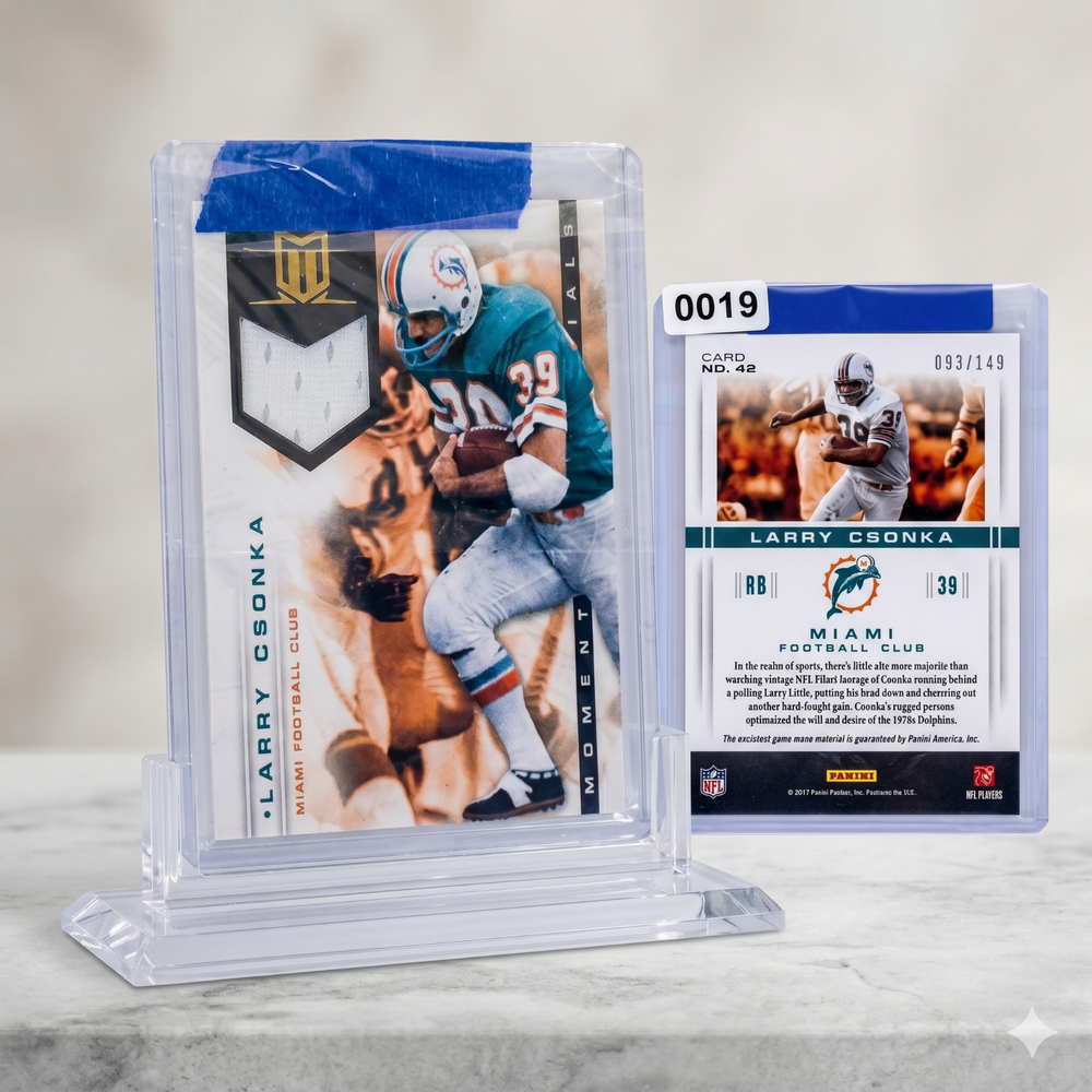 Larry Csonka 2012 Panini Game Worn Patch /149 Dolphins Gridiron Glory Card