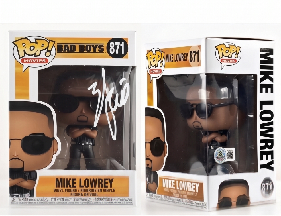 Will Smith Signed Mike Lowrey 871 Funko Pop Bad Boys Beckett COA Autograph