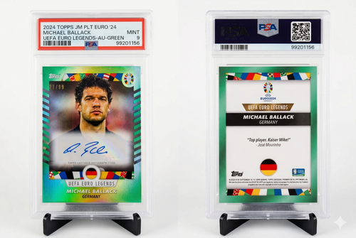طقم توبس جوزيه مورينيو البلاتيني يورو 2024 توقيع مايكل بالاك /99 PSA 9