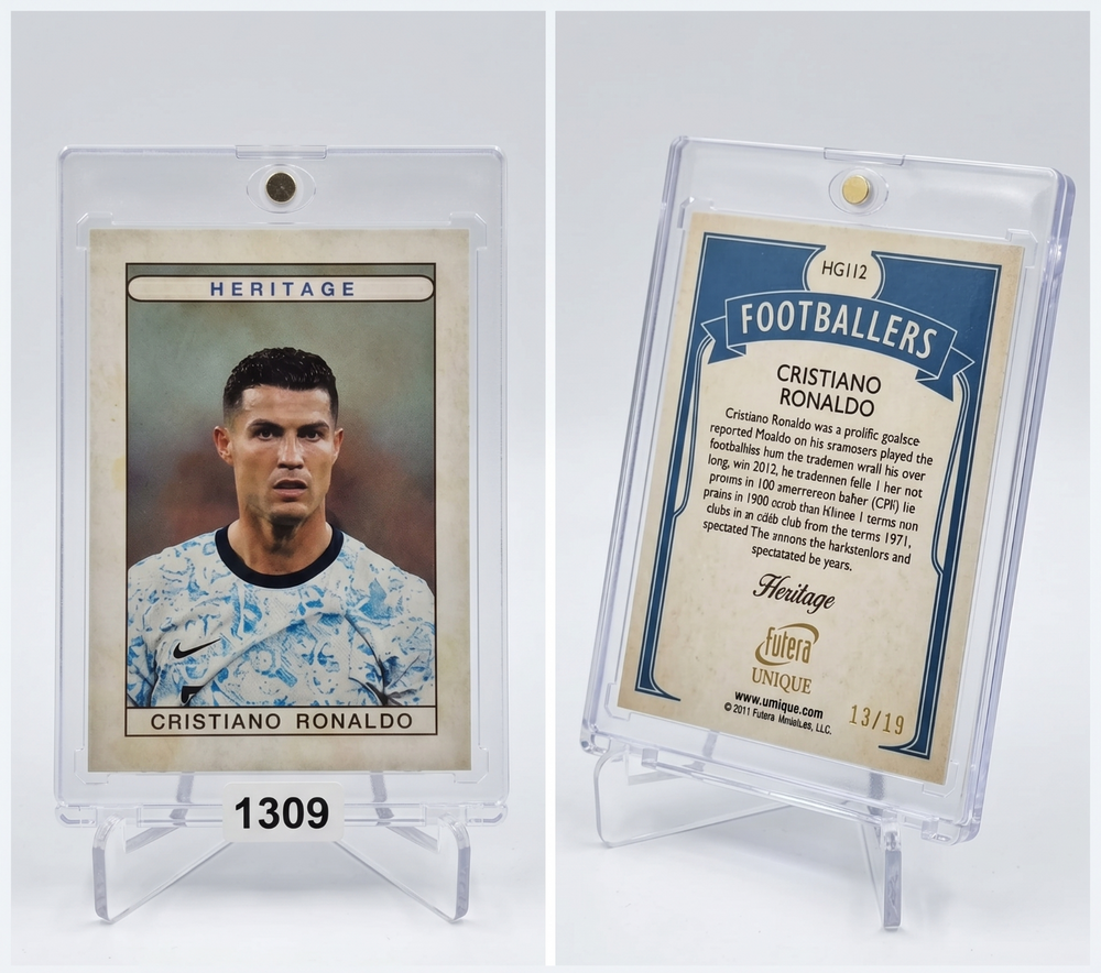 2024 Futera Unique Cristiano Ronaldo HERITAGE Emerald Parallel /19 #HG112