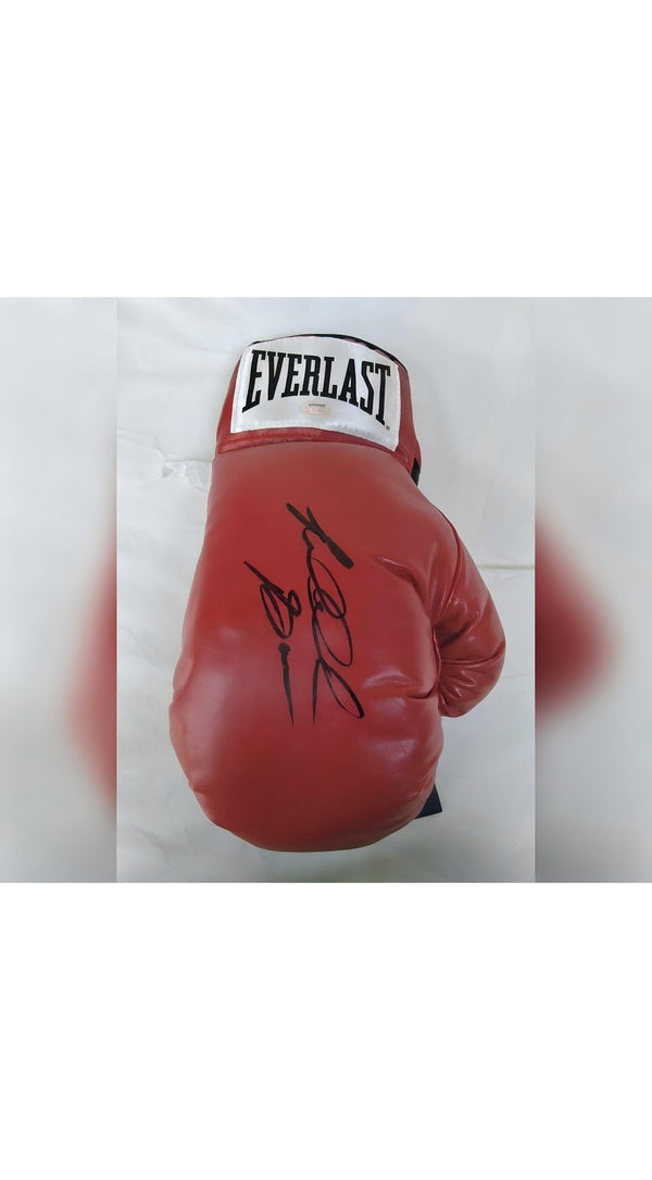 Riddick Bowe Signed Everlast Boxing Glove Schwartz Heavyweight Legend