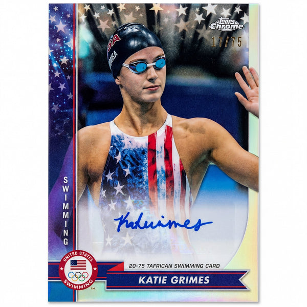 2024 Topps Chrome Olympic Hopefuls Katie Grimes Refractor Auto #AU-KG 17/75